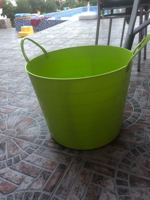 Фотография покупателя товара Корзина для белья мягкая, 27 л, 37,5×37,5×30 см, цвет ярко-зелёный