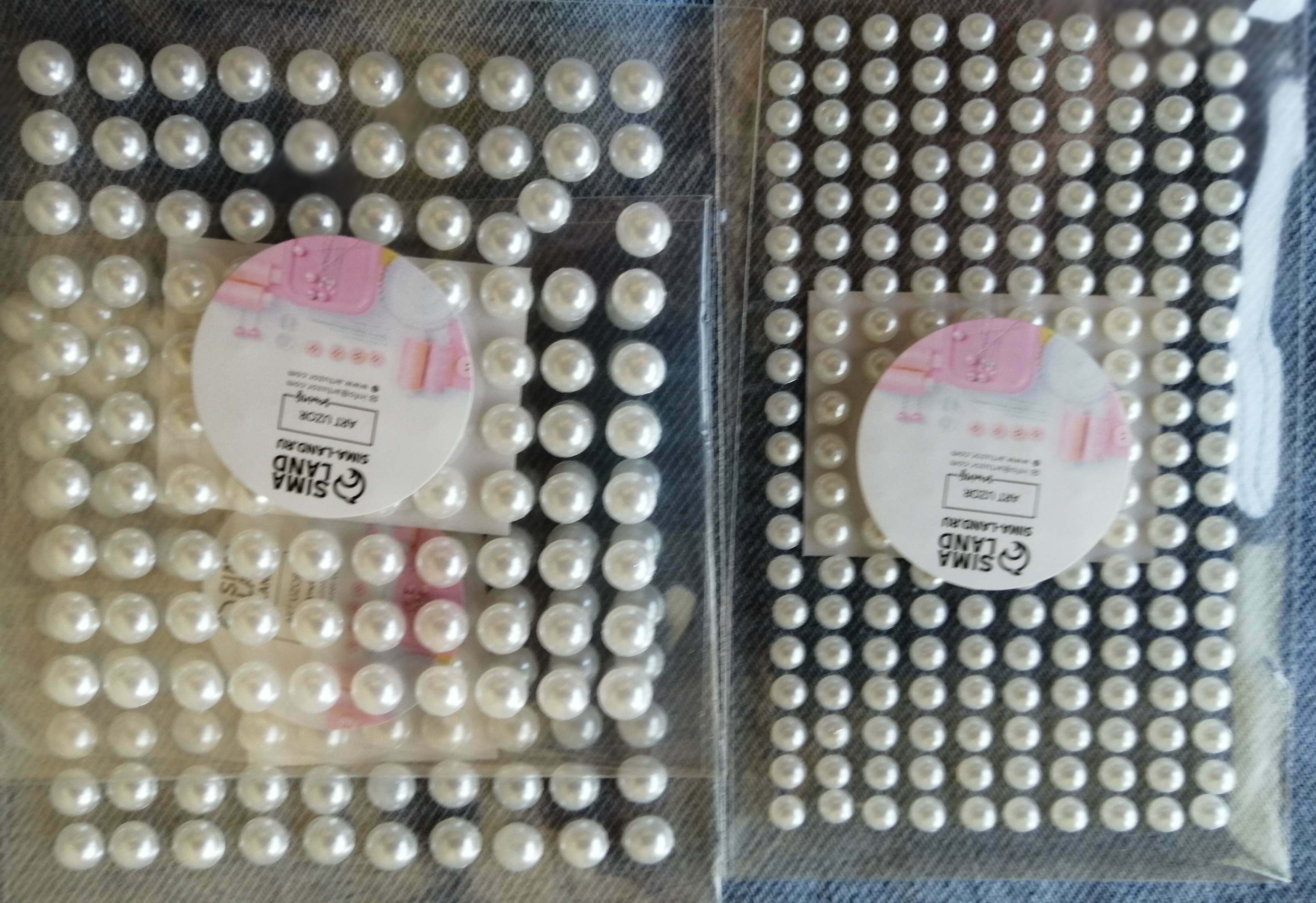 Фотография покупателя товара Жемчуг для декора, на клеевой основе, d=3/4/5/6 мм, набор 165 шт., белый - Фото 5