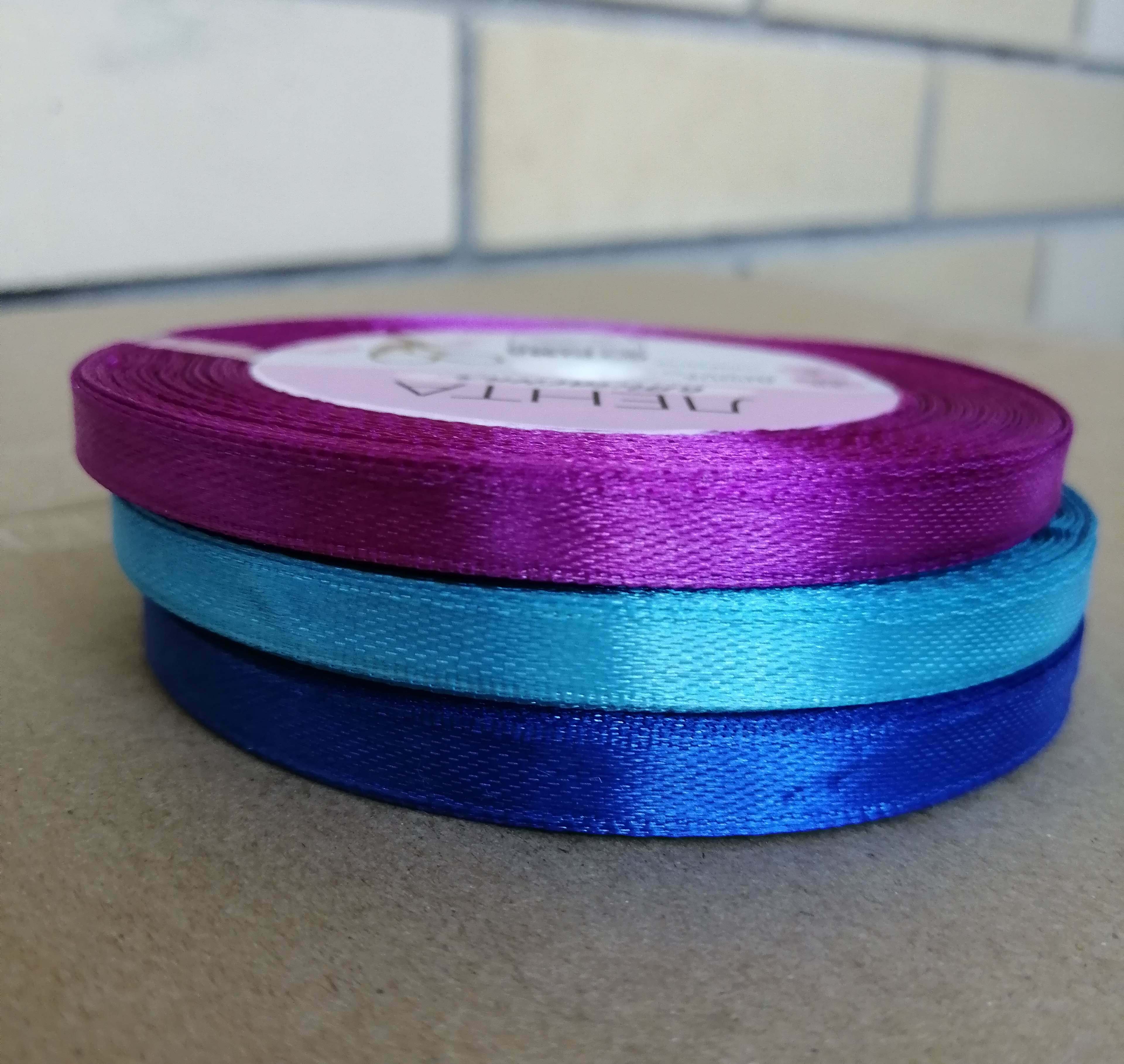 Фотография покупателя товара Лента атласная, 6 мм × 23 ± 1 м, цвет пурпурный №29