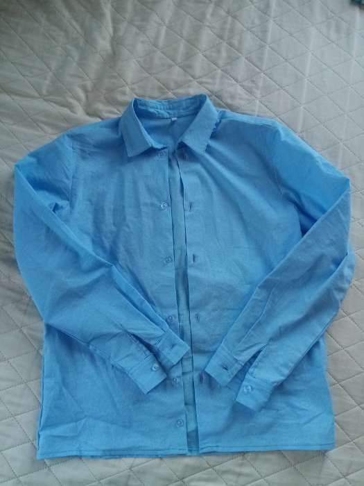 Фотография покупателя товара Школьная рубашка для мальчика, цвет голубой, рост 152 см - Фото 5