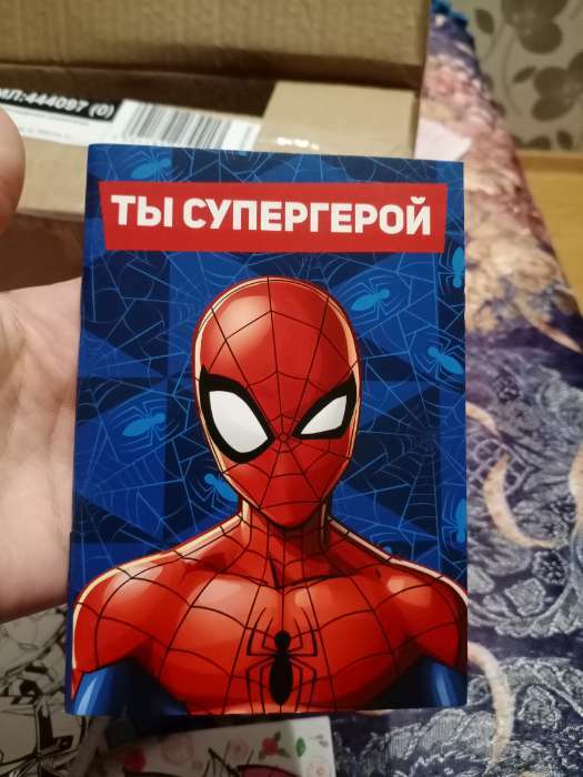 Фотография покупателя товара Блокнот на скрепке MARVEL "Человек-паук", 32 листа, А6 - Фото 1