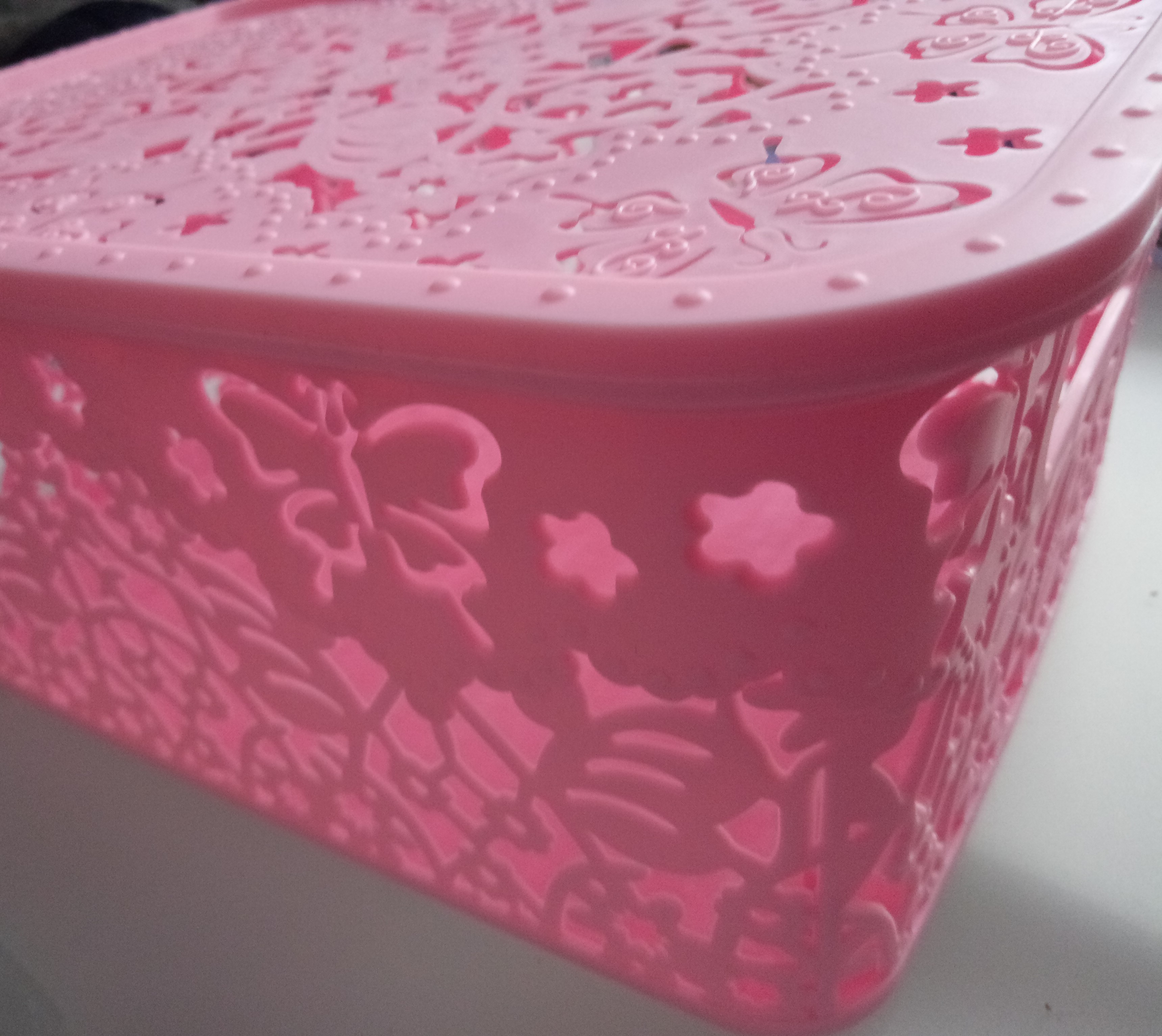 Фотография покупателя товара Контейнер пластиковый для хранения с крышкой «Бабочки», 24,5×19×10 см, цвет МИКС - Фото 1