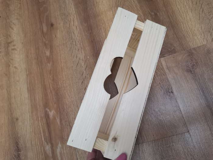 Фотография покупателя товара Кашпо деревянное 24.5×13.5×9 см "Двушка Лайт" реечное, сердце, натуральный Дарим Красиво