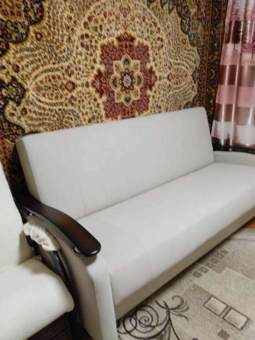 Фотография покупателя товара Прямой диван «Прайм 7», книжка, независимый пружинный блок, велюр, цвет selfie cream - Фото 1
