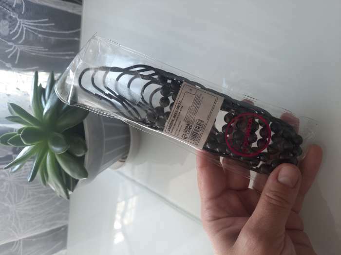 Фотография покупателя товара Набор крючков для штор Доляна, 12 шт, цвет чёрный
