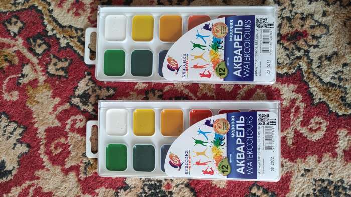 Фотография покупателя товара Акварель «Луч. Классика», 12 цветов, без кисти - Фото 1