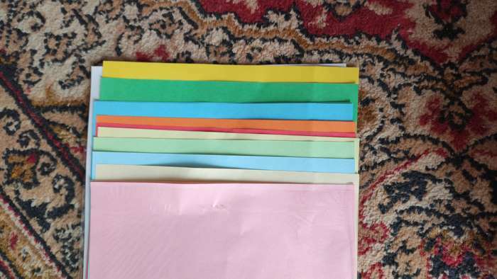 Фотография покупателя товара Бумага цветная двусторонняя А4, 20 листов, 10 цветов, тонированная - Фото 4