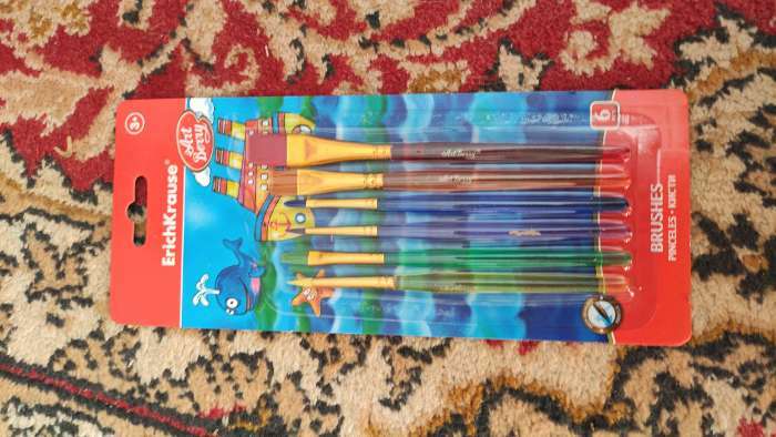 Фотография покупателя товара Набор кистей, синтетика, 6 штук, Artberry, в блистере - Фото 3