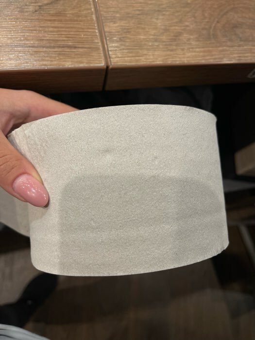 Фотография покупателя товара Туалетная бумага серая, для диспенсера, 1 слой, 130 метров