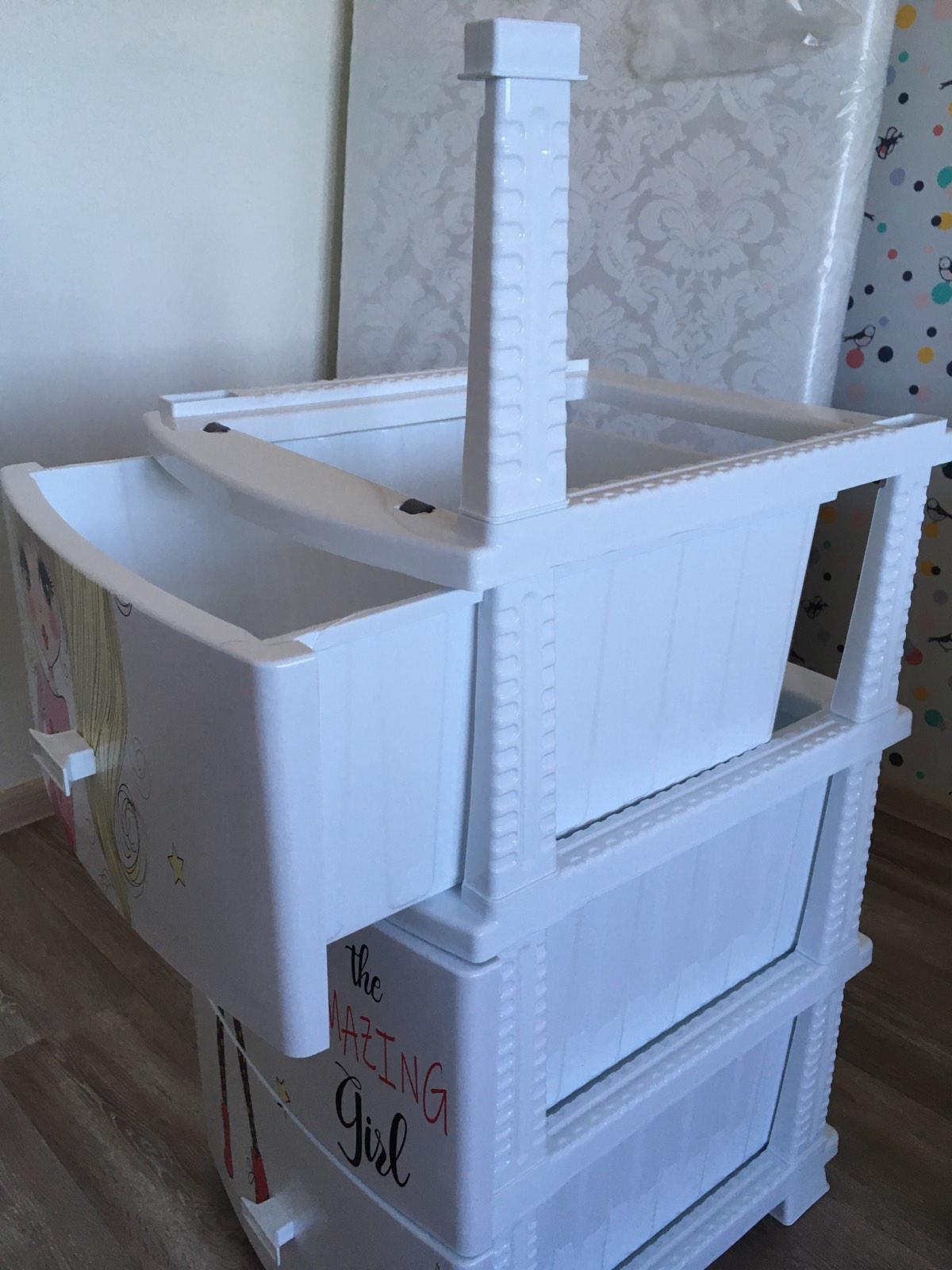 Фотография покупателя товара Комод детский 4-х секционный Росспласт«Красотка», 47 х 38,5 см, цвет белый