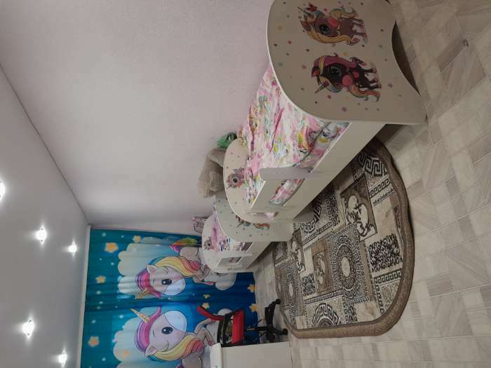 Фотография покупателя товара Кровать детская с фотопечатью «Радужные единорожки», 800×1600 мм, без ящика, цвет белый - Фото 2