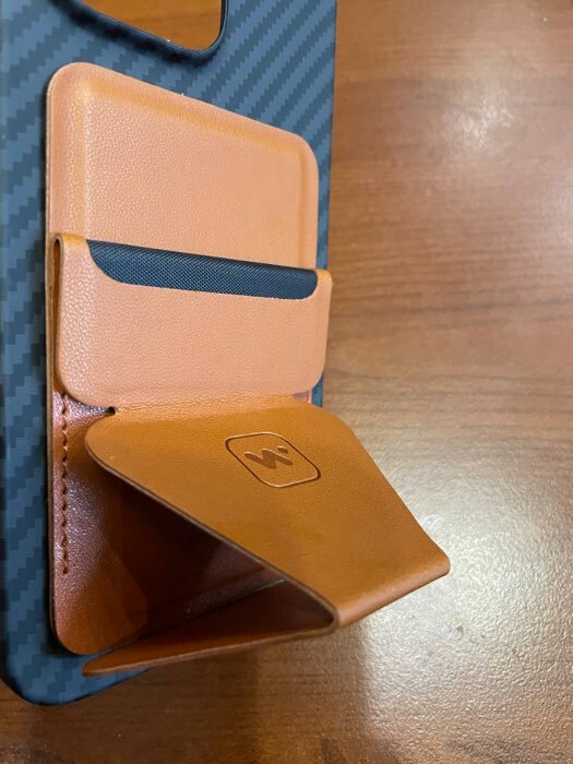 Фотография покупателя товара Магнитный кошелёк-подставка Windigo, поддержка Magsafe, для iPhone 12/13/14/15, кленовый коричневый - Фото 9