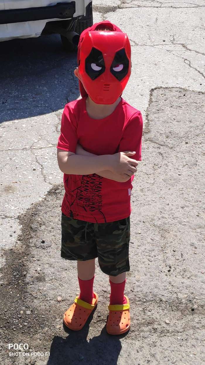 Фотография покупателя товара Маска «Защитник», световые эффекты - Фото 1