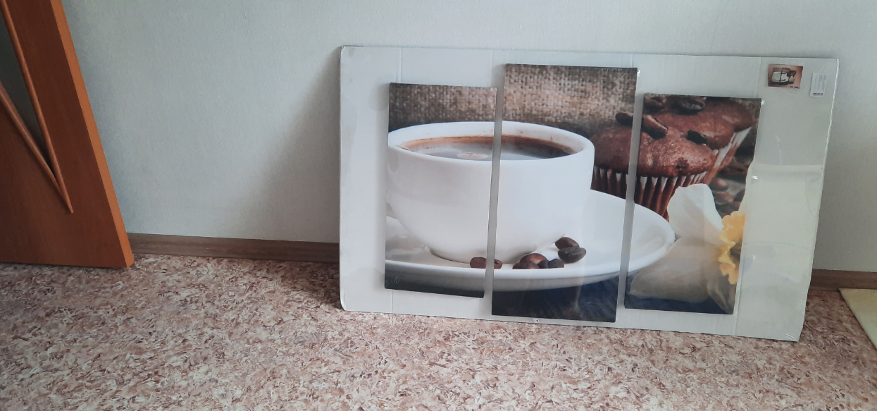 Фотография покупателя товара Картина модульная на подрамнике "Кофе" 2шт-25,5*50,5см, 30,5*60см, 60х100 см - Фото 2