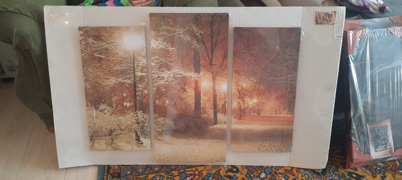 Фотография покупателя товара Картина модульная на подрамнике "Зима" 2шт-25х50, 1шт-30х60 ;60*80 см - Фото 2