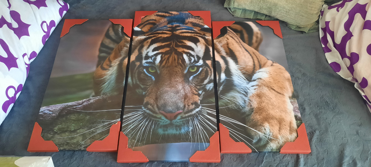 Фотография покупателя товара Модульная картина "Тигровый взгляд"  (2-25х52; 1-30х60) 60х80 см - Фото 5