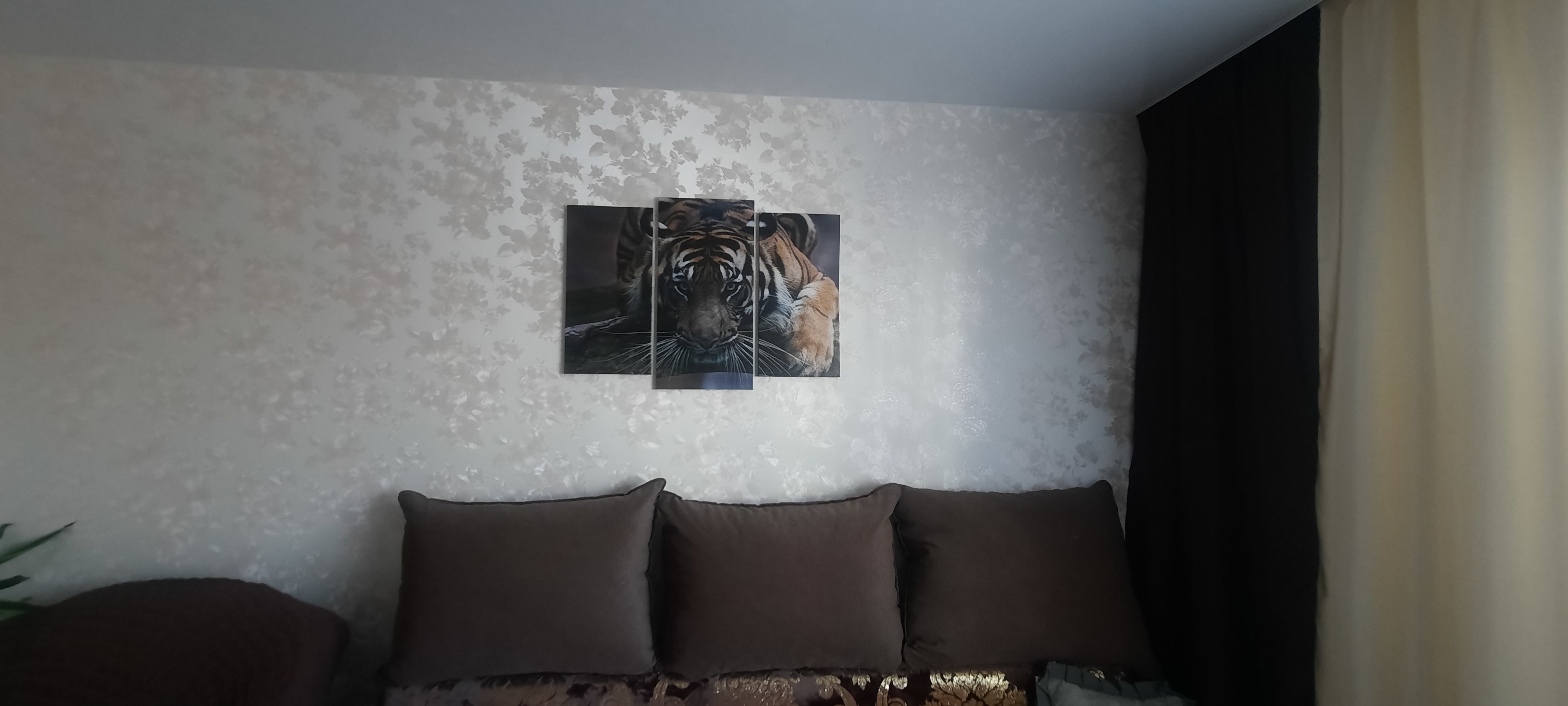 Фотография покупателя товара Модульная картина "Тигровый взгляд"  (2-25х52; 1-30х60) 60х80 см - Фото 2