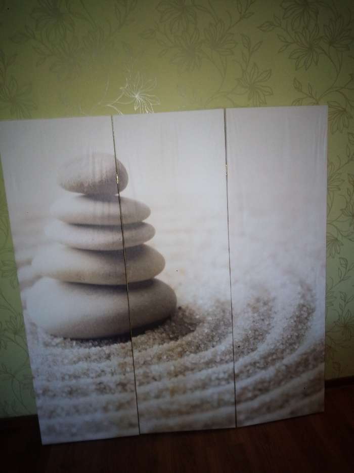 Фотография покупателя товара Ширма "Камни на песке", 150 х 160 см - Фото 1