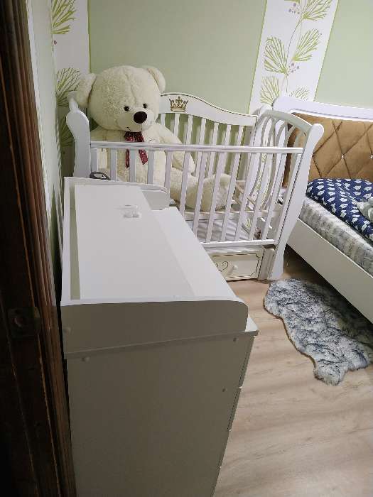 Фотография покупателя товара Детская кровать Luiza-33, автостенка, ящик, универсальный маятник, цвет белый - Фото 1