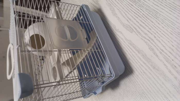 Фотография покупателя товара Клетка для грызунов укомплектованная, 27 х 19 х 28 см, голубая - Фото 1
