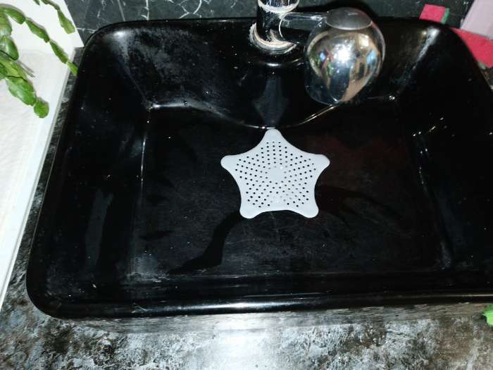 Фотография покупателя товара Фильтр для слива «Звезда», 15 см, цвет серый - Фото 1