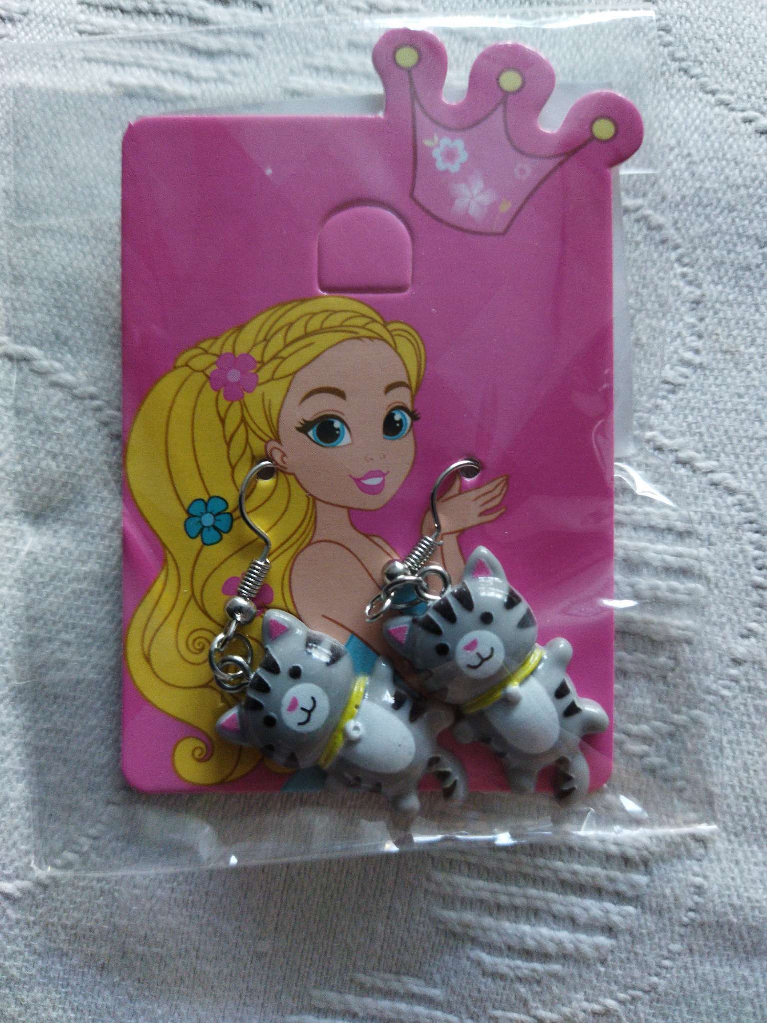 Фотография покупателя товара Серьги детские «Выбражулька» котята, цвет серый в серебре - Фото 5