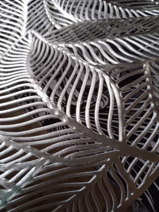 Фотография покупателя товара Дорожка на стол Доляна «Листопад», 30×150 см, цвет серебряный - Фото 4