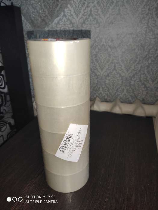 Фотография покупателя товара Клейкая лента "Мой выбор", прозрачная, 48 мм х 66 м, 35 мкм - Фото 2