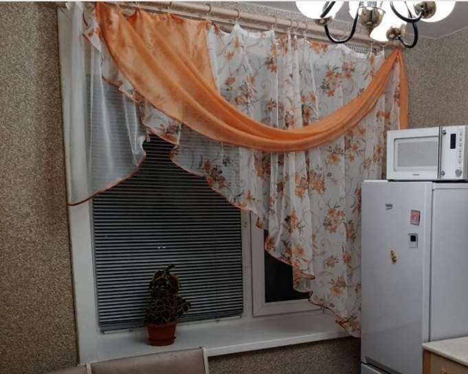 Фотография покупателя товара Комплект штор для кухни Witerra Иллюзия 300х150см, персик, левая, пэ100% - Фото 1