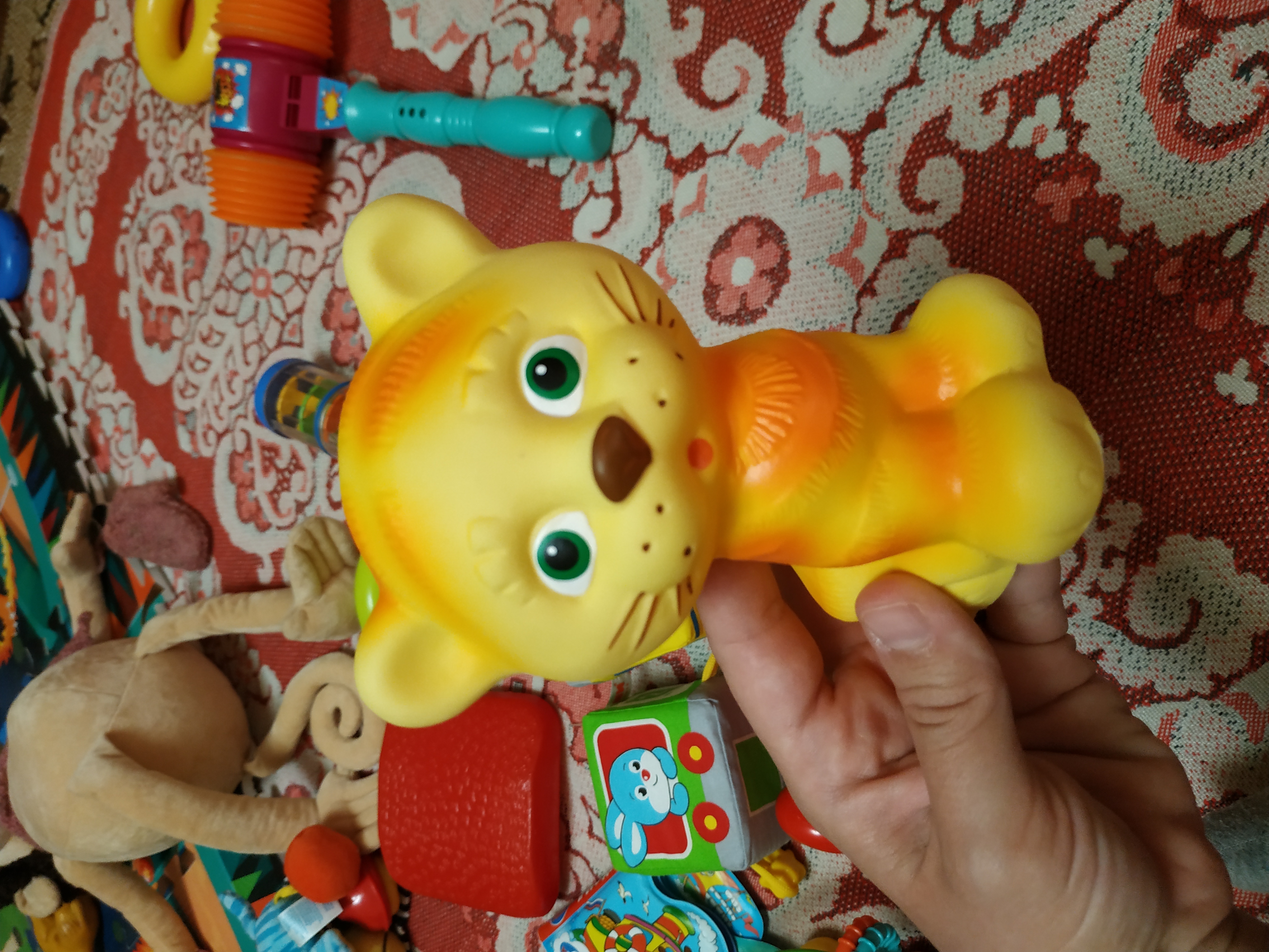 Фотография покупателя товара Резиновая игрушка «Тигр» - Фото 2