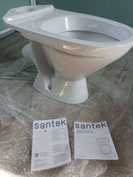 Фотография покупателя товара Унитаз-компакт Santek «Лига» косой выпуск, двухрежимная арматура «ИнкоЭр», сиденье дюропласт - Фото 3