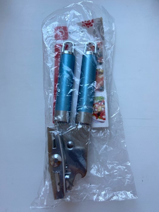 Фотография покупателя товара Нож консервный Доляна Lаgооnа, 19 см, нержавеющая сталь, цвет голубой металлик - Фото 3