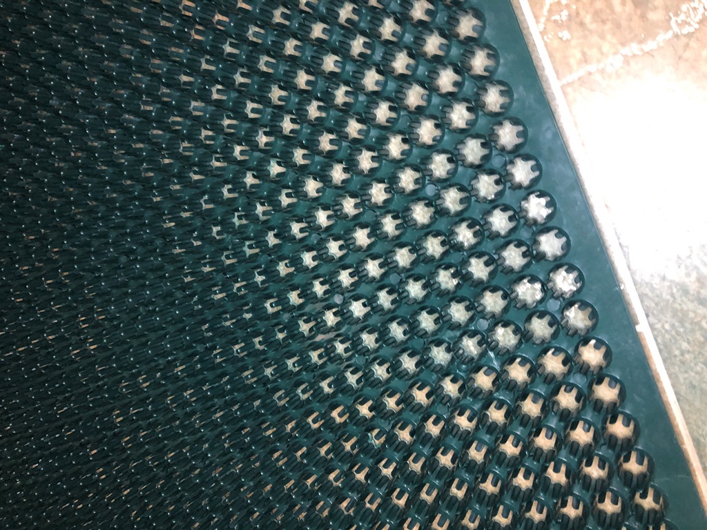 Фотография покупателя товара Покрытие ковровое щетинистое «Травка», 39×59 см, цвет тёмно-зелёный - Фото 1