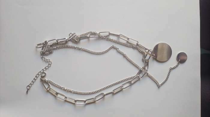 Фотография покупателя товара Кулон «Цепь» плоский диск 2 нити, цвет золото, 42 см - Фото 1