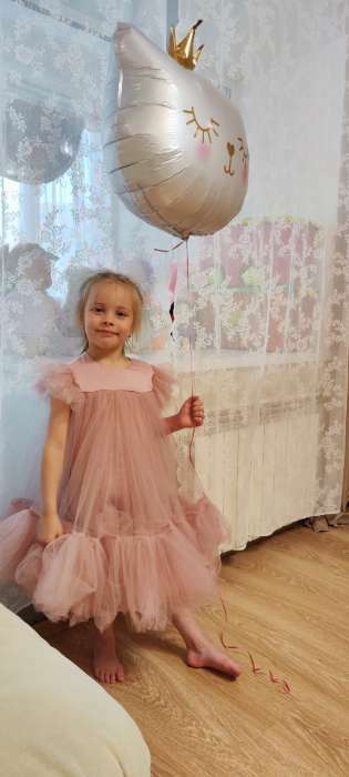 Фотография покупателя товара Платье детское с пышной юбкой KAFTAN, рост 122-128, розовый - Фото 2