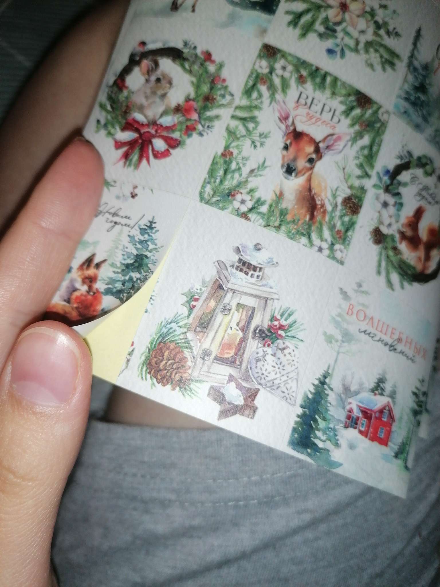Фотография покупателя товара Наклейки бумажные «Волшебный лес», 11 х 15.5 см, Новый год