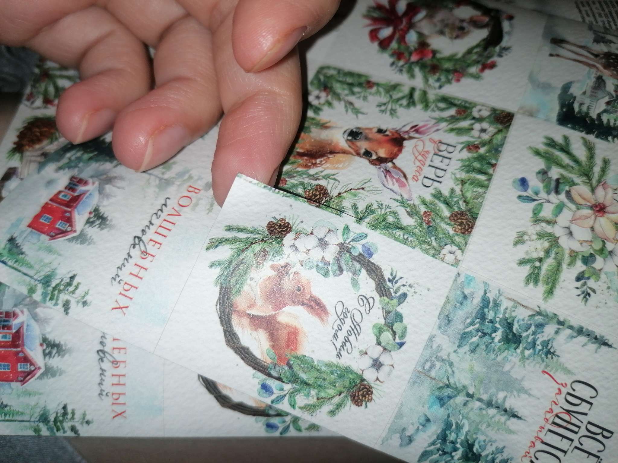 Фотография покупателя товара Наклейки бумажные «Волшебный лес», 11 х 15.5 см, Новый год