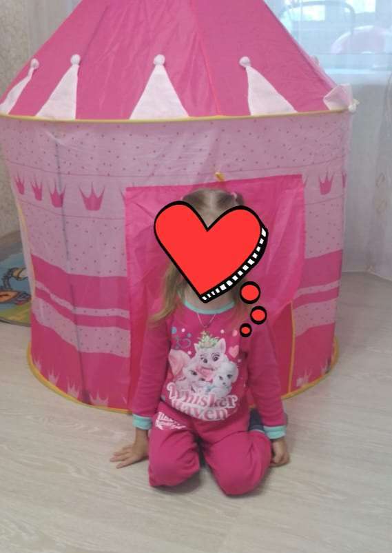Фотография покупателя товара Палатка детская игровая «Шатер», цвет синий - Фото 16