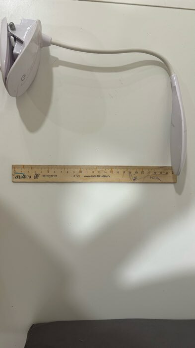 Фотография покупателя товара Лампа настольная сенсор на прищепке  "Нуова" 3 режима LED 9Вт USB белый 12,5х7х45,5см RISALUX  44250 - Фото 2