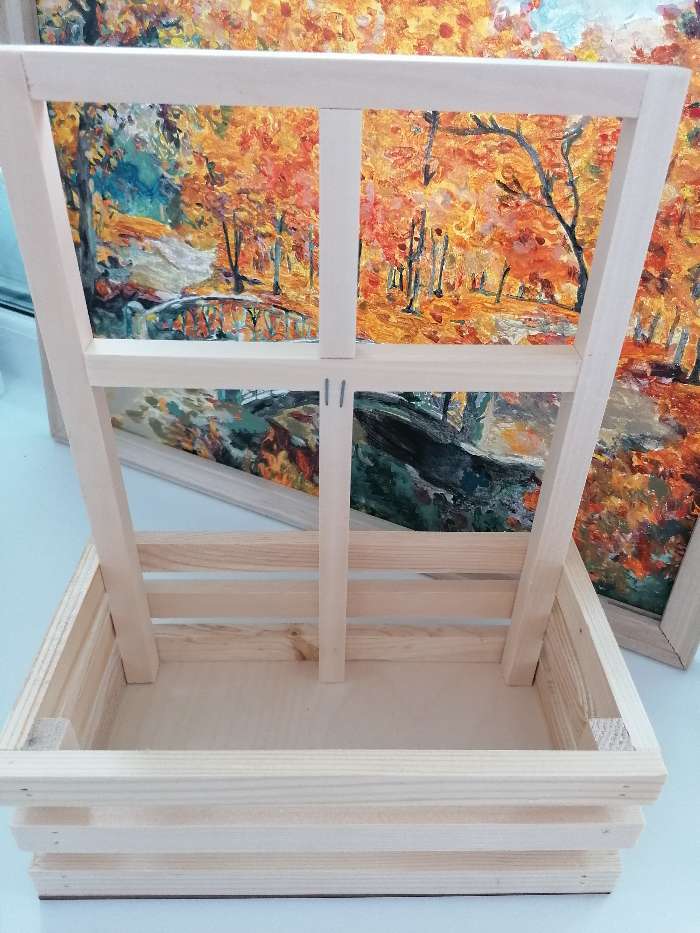 Фотография покупателя товара Кашпо деревянное 24,5×13,5×9/30 см "Букет под окном", с ручкой, натуральный - Фото 7