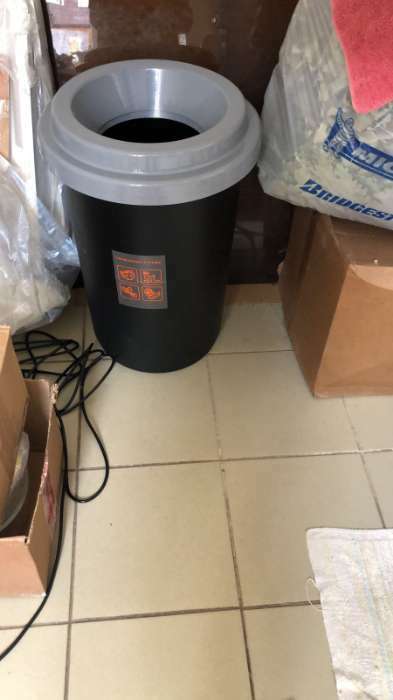 Фотография покупателя товара Ведро для мусора «Эко», 50 л, цвет серый