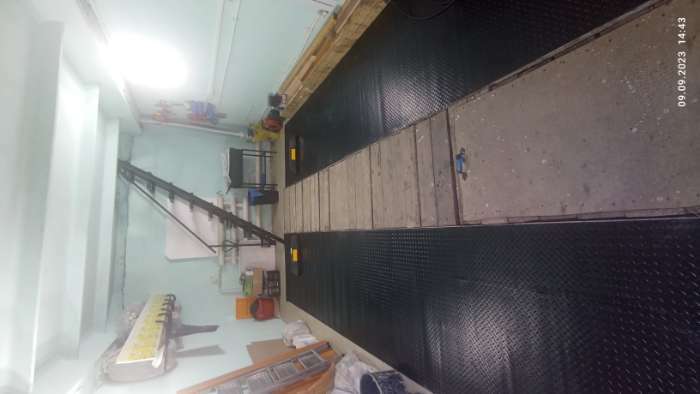 Фотография покупателя товара Рулонная резиновая дорожка «Ёлочка», размер 1х10 м, толщина 3 мм, цвет чёрный