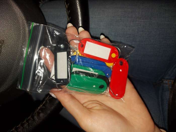 Фотография покупателя товара Набор брелоков для ключей, 10 штук, 53 мм, МИКС