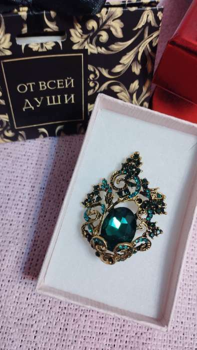 Фотография покупателя товара Брошь "Ажур", цвет синий в черненом серебре - Фото 1