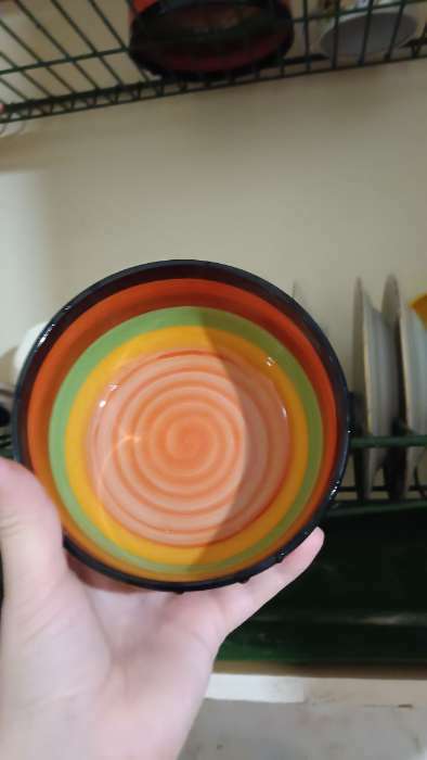 Фотография покупателя товара Салатник Доляна «Индия», 300 мл, d=11 см, керамика, разноцветный - Фото 3