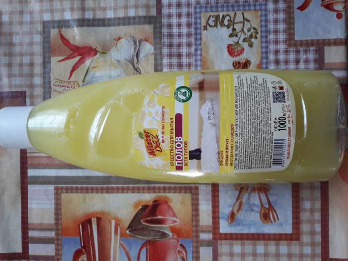 Фотография покупателя товара Средство для мытья полов Mister Dez "Лимонная свежесть", 1 л - Фото 1