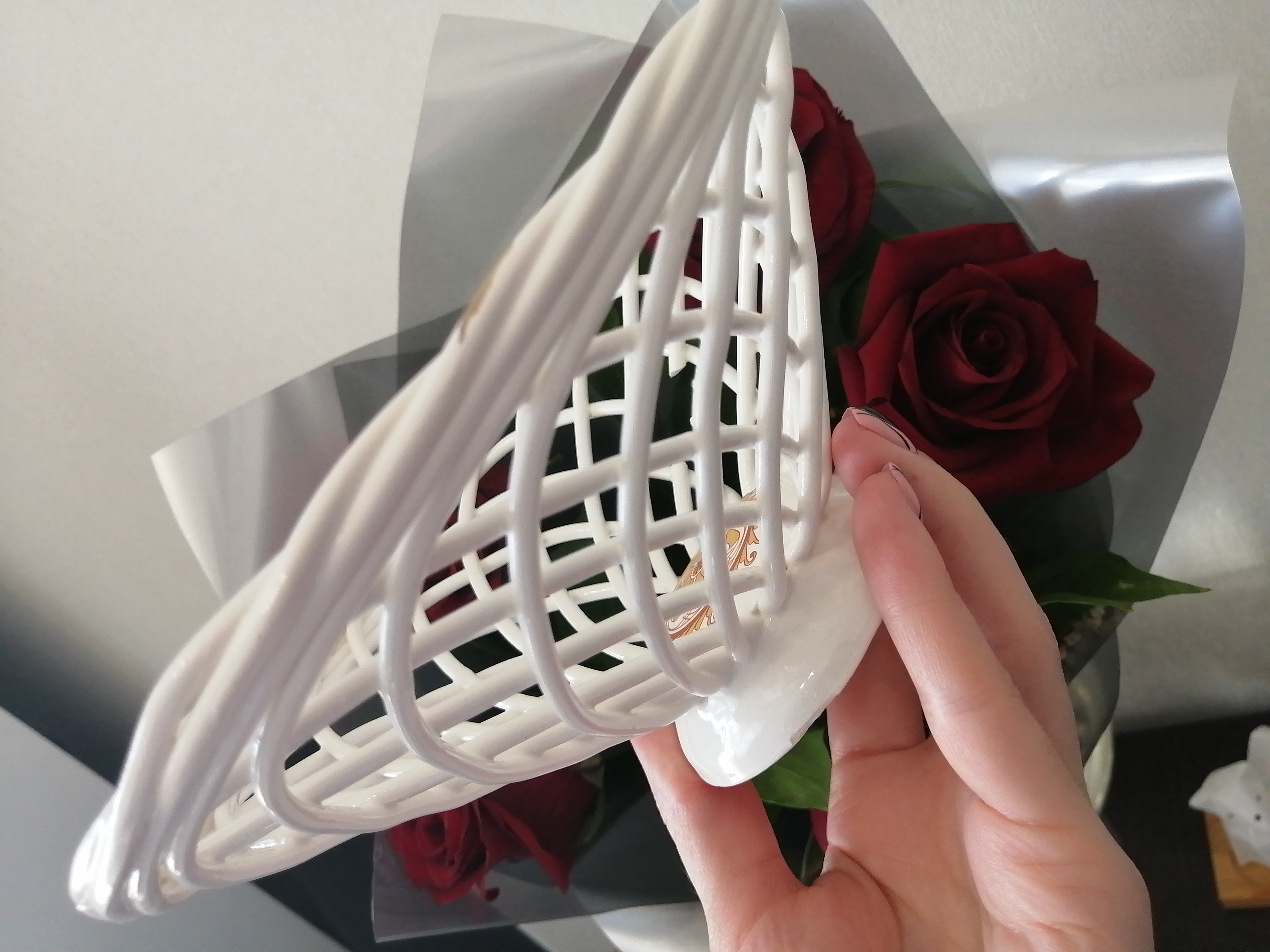 Фотография покупателя товара Конфетница "Треугольная" белая, керамика, 9 см, микс - Фото 1
