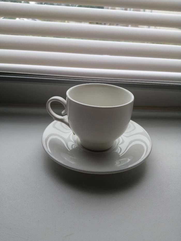 Фотография покупателя товара Чайная пара фарфоровая Wilmax, 2 предмета: чашка 170 мл, блюдце d=12,7 см, цвет белый - Фото 1