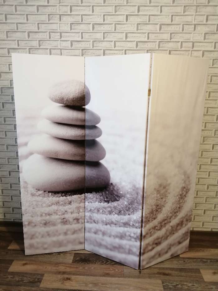 Фотография покупателя товара Ширма "Камни на песке", 150 х 160 см - Фото 3