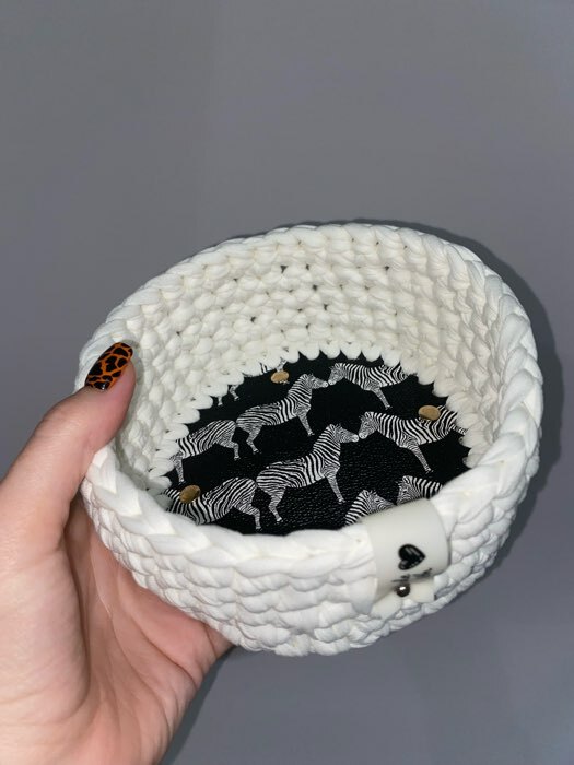 Фотография покупателя товара Бирка с кнопкой Made with love Арт Узор, 8×1.8 см, 10 шт., белая, чёрная - Фото 2